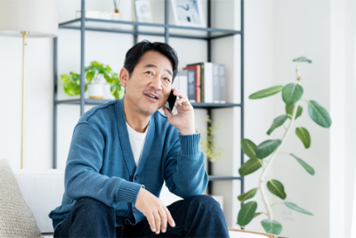 電話するお客様